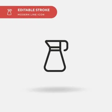 Pitcher Simple vector icon. Illustration symbol design template for web mobil Stock Illustration