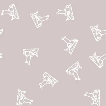 Pitchfork and shovel tool on compost pile line vector seamless pattern 库存插图