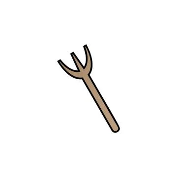 Pitchfork color gradient vector icon Stock Illustration
