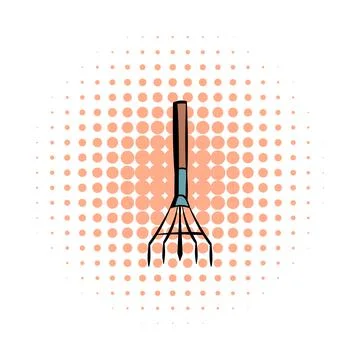 Pitchfork comics icon Stock Illustration