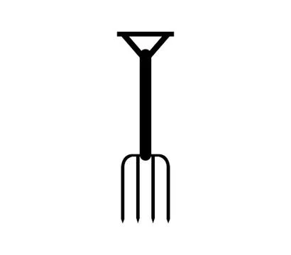 Pitchfork icon on white background Stock Illustration