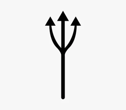 Pitchfork icon on white background Stock Illustration
