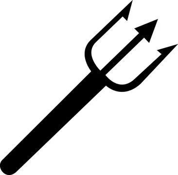 Pitchfork trident devil weapon graphic icon Stock Illustration