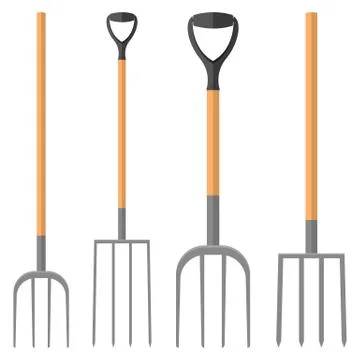 Pitchfork vector design illustration isolated on white background Illustrazione stock