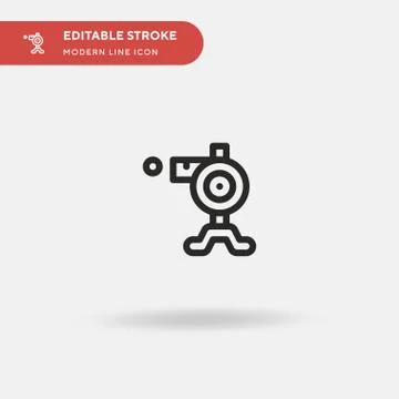 Pitching Machine Simple vector icon. Illustration symbol design template for  Illustrazione stock