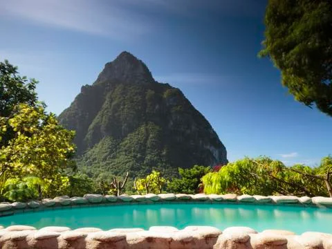 Piton and Pool Stock Photos