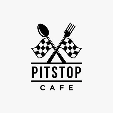 Pitstop cafe logo icon vector template for restaurant / cafe Stock Illustration