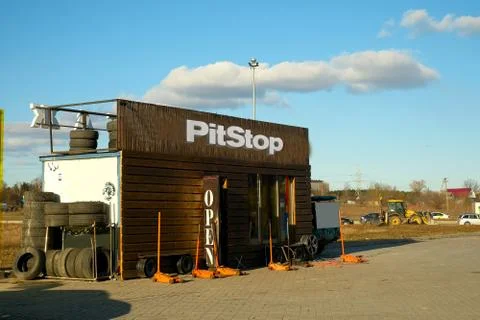 Pitstop in the middle of nowhere Stock Photos