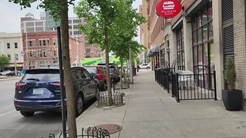 PitStop Punch Burger Restaurant Street Stock Footage 246458017