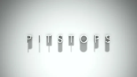 Pitstops 3D title animation with shadows on a white background Stock Footage 297511595