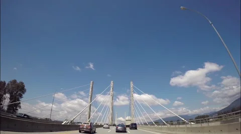 PITT MEADOWS BC CANADA Pitt River Bridge Stock Footage 40908583