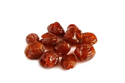 Pitted dates isolated on white Stock Photos