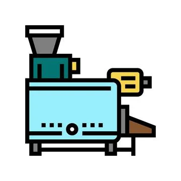 Pitting machine color icon vector illustration Illustrazione stock