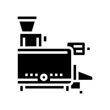 Pitting machine glyph icon vector illustration Illustrazione stock
