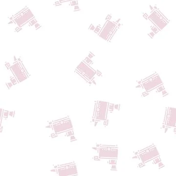 Pitting machine glyph seamless pattern Illustrazione stock