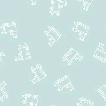 Pitting machine line seamless pattern Ilustração Stock