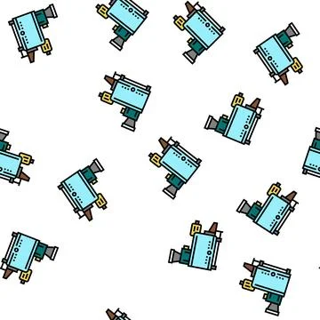 Pitting machine vector seamless pattern Illustrazione stock