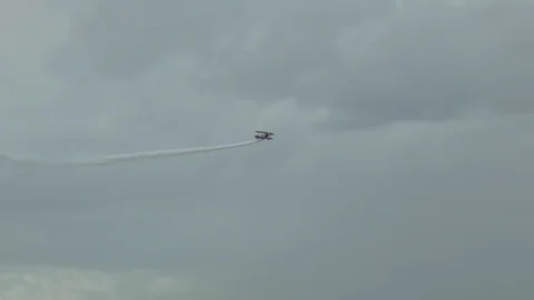 Pitts Stuntplane Performing Aerobatics Stock Footage 75825914