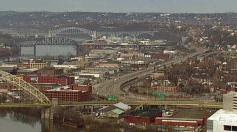 Pittsburgh 124 - PA Route 65 Stock Footage