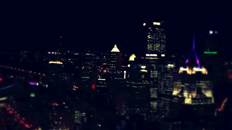 Pittsburgh Aerial Stylized Stock Footage 32688595