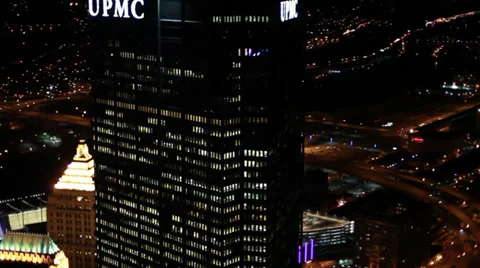Pittsburgh Aerials UPMC Stock Footage 37279266