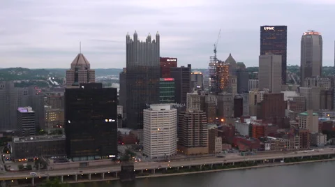 Pittsburgh Buildings Stock Footage 55682566