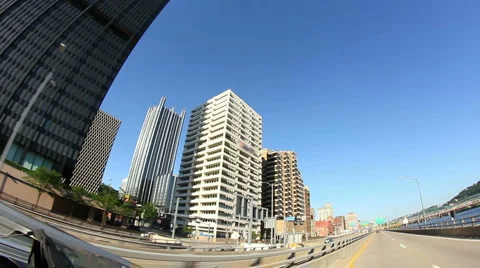 Pittsburgh City Driving 2113 Stock Footage
