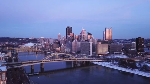 Pittsburgh at the End of the Day Vídeo Stock 85961849