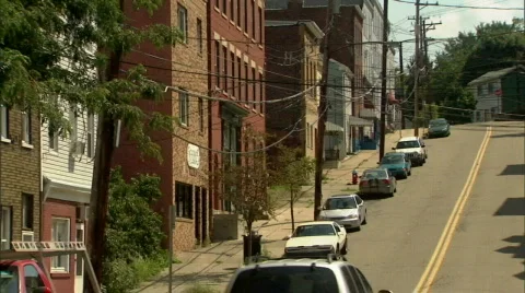 Pittsburgh Neighborhood 188 Stock Footage
