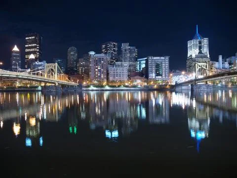 Pittsburgh night sky Stock Photos