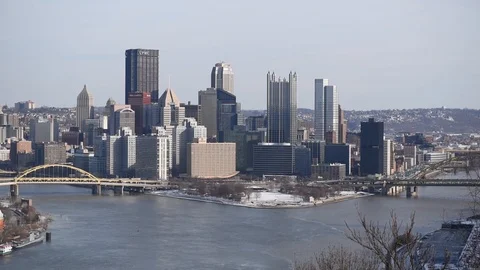 Pittsburgh pa skyline Stock Footage 86093362