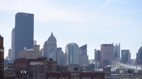 Pittsburgh pa skyline Stock Footage 86093363