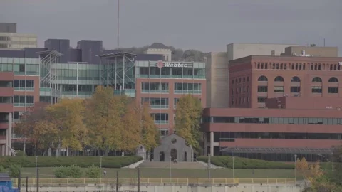 PITTSBURGH, PENNSYLVANIA, USA – DECEMBER 1, 2025: Wabtec office building along t Stock Footage 331982901