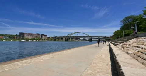 Pittsburgh Point State Park Background Plate Stock-Footage 50028337