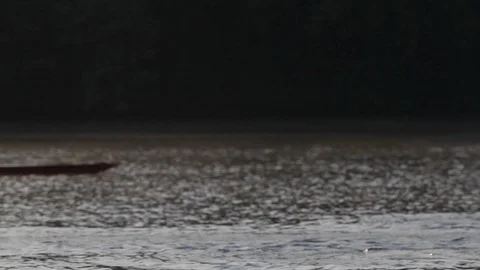 Pittsburgh River - Crew on River Stock Footage 107142594