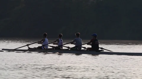 Pittsburgh River - Team Row Stock Footage 107142657