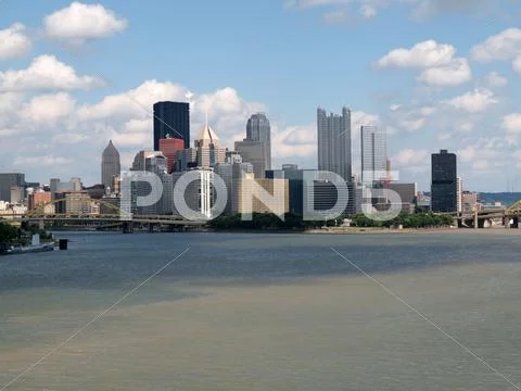 Pittsburgh river view Stock Photos