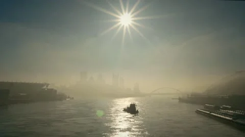 Pittsburgh Shipping Stock Footage 47871172