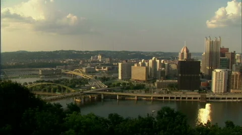 Pittsburgh Skyline 182 Stock Footage 499714