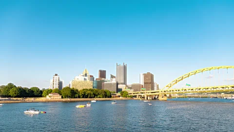 Pittsburgh Skyline Hyperlapse Video from Gateway Clipper, 8k Stock-Footage 200881798