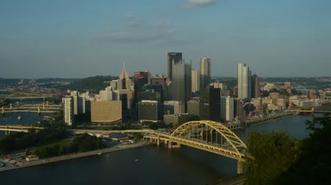 Pittsburgh Skyline Timelapse 0620 Stock Footage 11508053