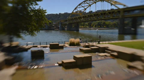 Pittsburgh Tilt Shift Stock Footage 30450396