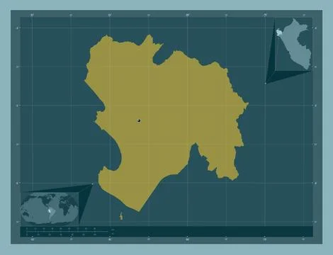 Piura, Peru. Solid color shape Illustrazione stock