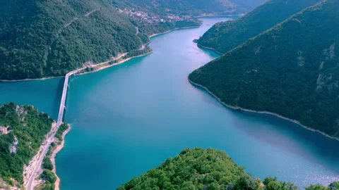 Piva Lake 스톡 동영상 183467723