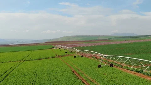 Pivot Irrigation System Stock Footage 125846711