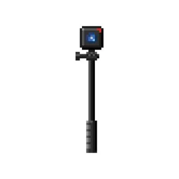 Pixalated Icon Camera action camera Ilustração Stock