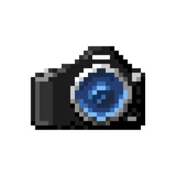 Pixalated Icon Digital Camera 스톡 일러스트