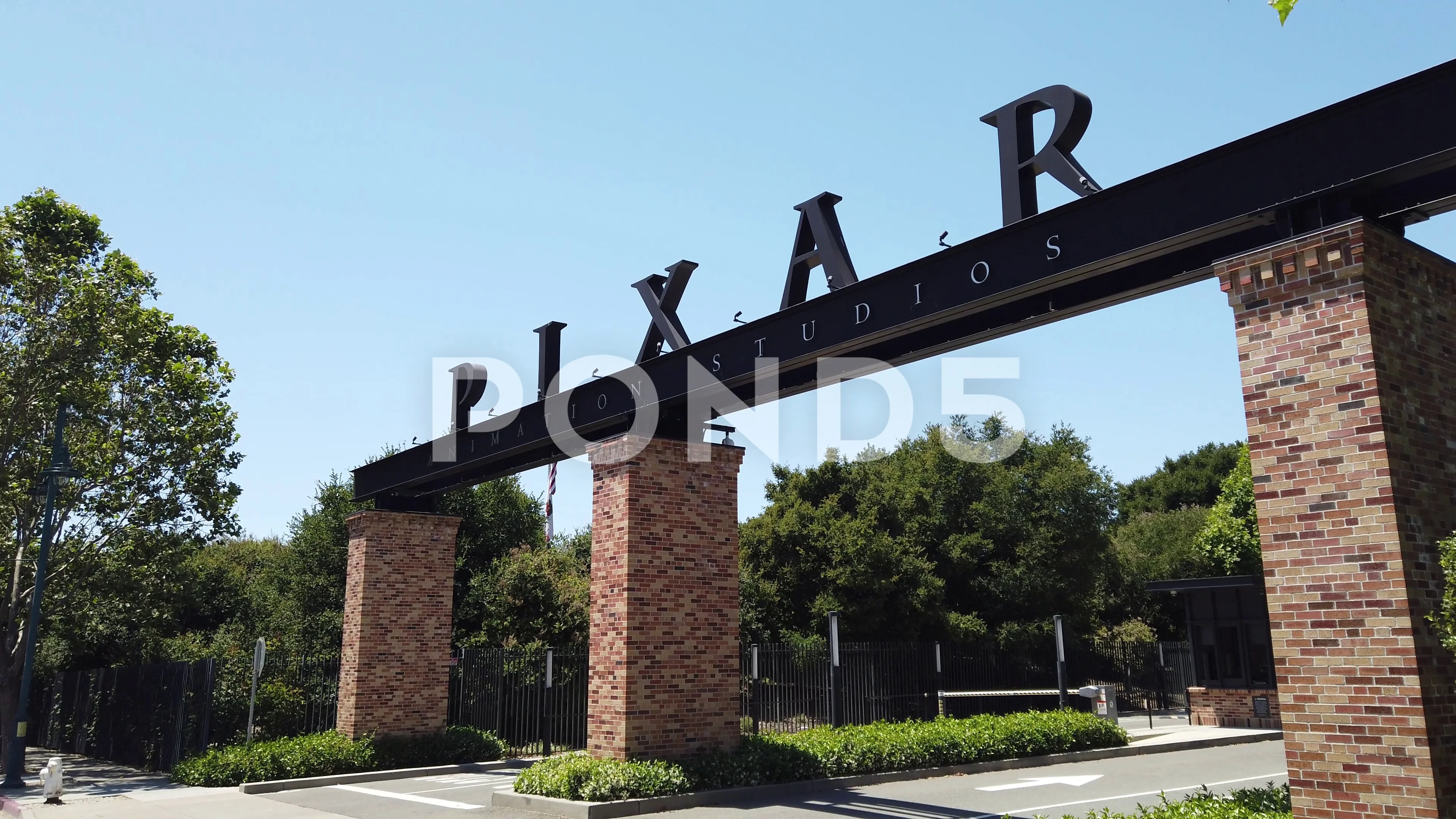 Pixar animation studios campus entrance ... | Stock Video | Pond5