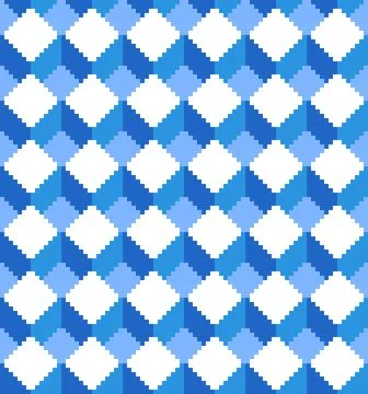 Pixel 3D Optical Illusion Square Seamless Pattern イラスト素材