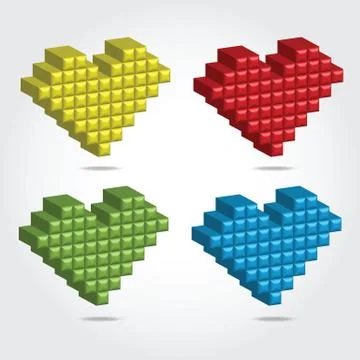 Pixel 3d vector illustration for design Illustration